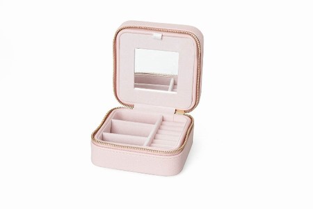 Qudo Baby Pink Square Jewellery Box